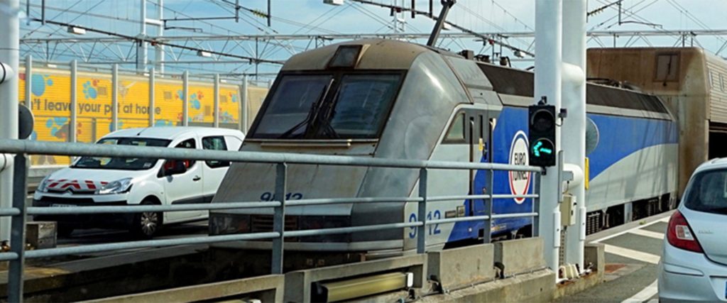 eurotunnel train in station