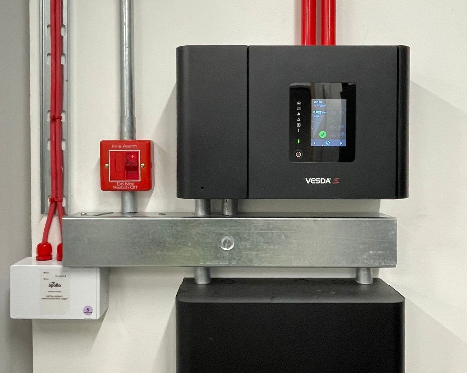 Vesda Fire Alarm installed in a large building