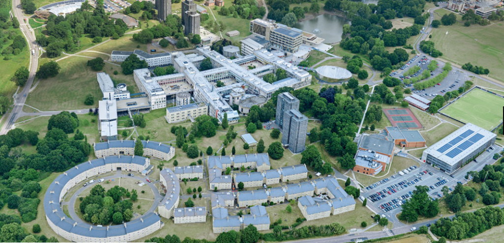 University of Essex campus aerial photo